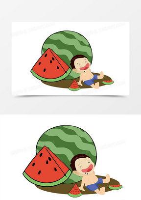吃瓜绘画素材,跟随绘画素材探寻吃瓜乐趣